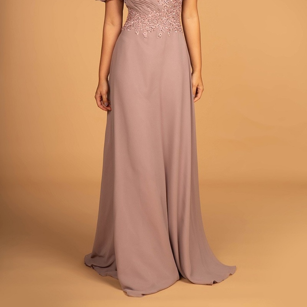 MOTHER OF THE BRIDE LONG GOWN DRESS GLS2520 MAUVE - Picture 5 of 5